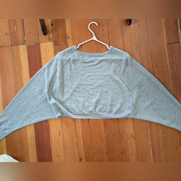 Grey lightweight cropped All Saints knit top - Picture 3 of 3